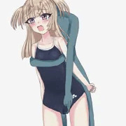 スク水月川ちりちゃんにバックから手マン