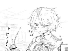 食べながら手コキ