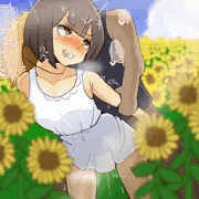 麦わら帽子と白ワンピース
