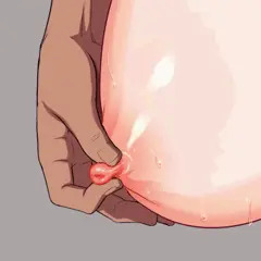 【GIFアニメ】勃起長乳首を伸ばされてシコシコ・カリカリ乳首責めされる♡♡