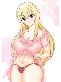 腹筋を見せるダクネス！