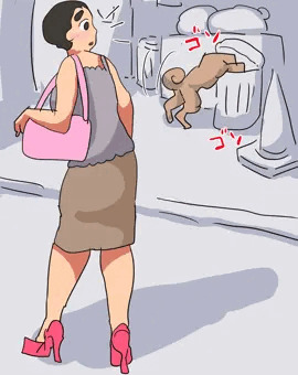 汚いゴミ捨て場で