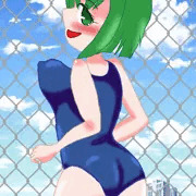 スク水バックアタック