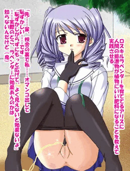 花壇へ水まき