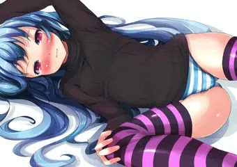 黒セタ縞パンニーソ