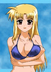水着でフェイトさん( ´∀｀)