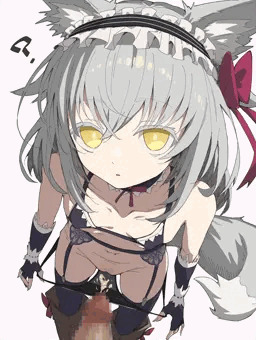 メイドビキニ無表情ケモミミ少女