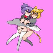 寄り添う女の子