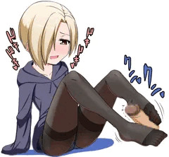 小梅ちゃんのパンスト足コキ