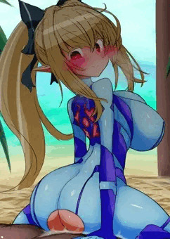 褐色エルフ❤フレアちゃんの無人島性活❤ゼロスーツ❤