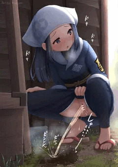 家の裏で済ませるショウちゃん