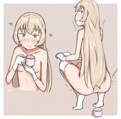 【スカあり】金髪ちゃんうんち