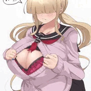 谷間ホールメカクレ巨乳ギャルちゃん