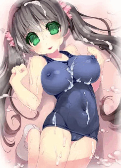 ロリ巨乳めぐみ スク水で処女喪失…妄想ヽ(´▽｀)ノ♪