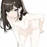 前屈みでギリギリ下着から胸チラしない貧乳