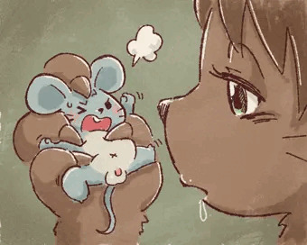 味見されるネズミくん