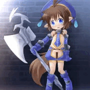 ロリっ子にエロ装備と巨大武器