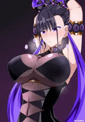 【Skeb】水着紫式部vs乳首ねぶりスライム