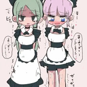 ご主人様にお礼を言うメイドちゃん