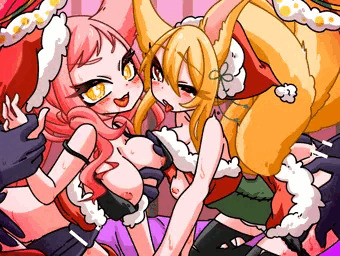 【クリスマス】アヤメ、カンナのＷサンタとハメハメ