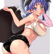 スレンダー巨乳プリケツ悪魔ちゃん