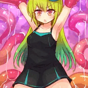 キミドリさんの触手くすぐりお漏らしシチュ