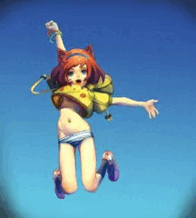 Cat girl jump