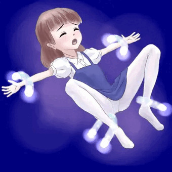 謎の光輪に拘束される少女