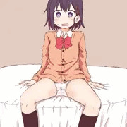 股を開いて