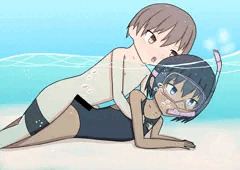 水中寝バック