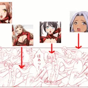 一斉にかけ声をあげ展開する女戦闘員。