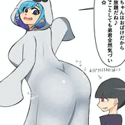 おばけコスのうちのこによるにんにくっ屁責め