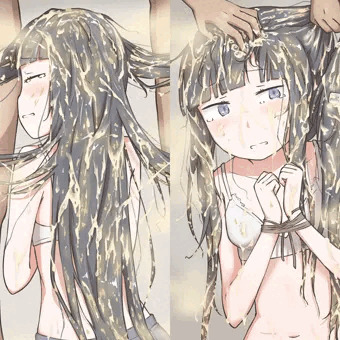 【Skeb】黒髪を無理やり髪コキに使われちゃう子