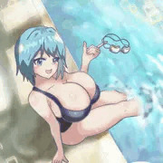 涼髪ボーイッシュお姉ちゃんのスク水2💕