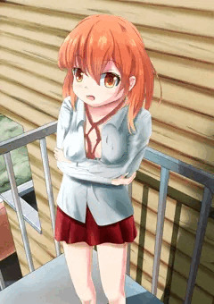【緊縛】非常階段で露出する変態娘