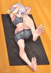 腹筋中ジーナ