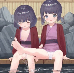 足湯パンチラ