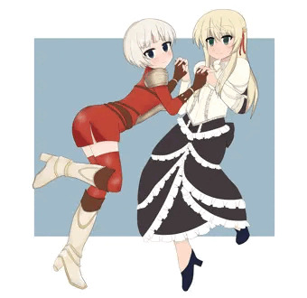 パリエルとクーデリカの衣装交換