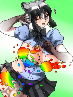 かくらんボールZを当てられるアライさん
