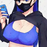 ストリート系ファッション黒マスクお姉さん