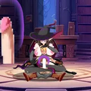 魔法でチンポを刺激される