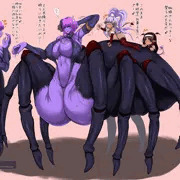 人喰い蜘蛛姉さんと後輩サキュバス＆インキュバス