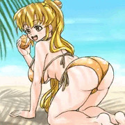 浜辺のシュークリームちゃん