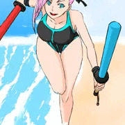 水着武蔵ちゃん練習。