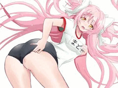 体操服アルティメットまどかさんが物欲しそうにお尻を向けてる絵