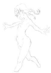 歩く福田。