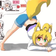 うちの子が例のポーズ