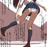 駅で見かけたパンチラJK