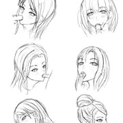 練習落書き　フェラ顔