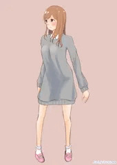 ロングセーターのお姉さん